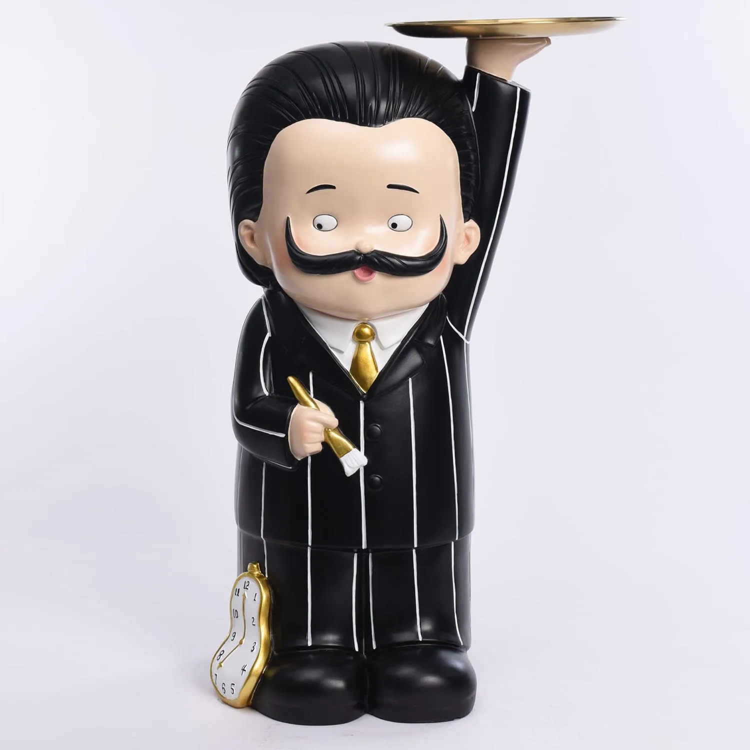 Room Storage Candy Cosmetics Resin Painter Large Size Statue Stylish Home Decor with Iron Tray