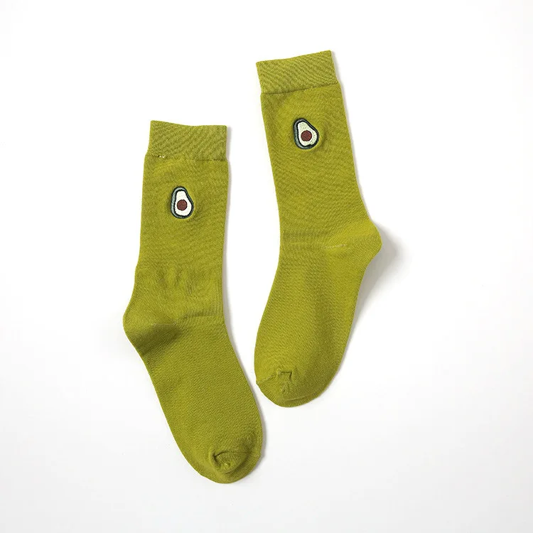 Hot Sale Comfortable Socks With Avocado Cartoon Fruit Mint Low Cut Socks