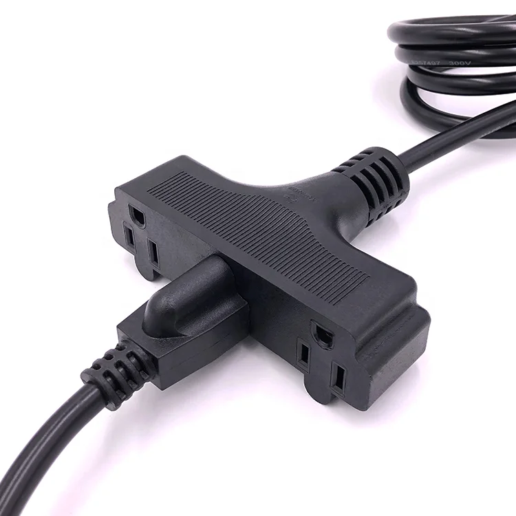 100 ft ul 14 gauge 3 outlet extension cord with nema 5-15p plug