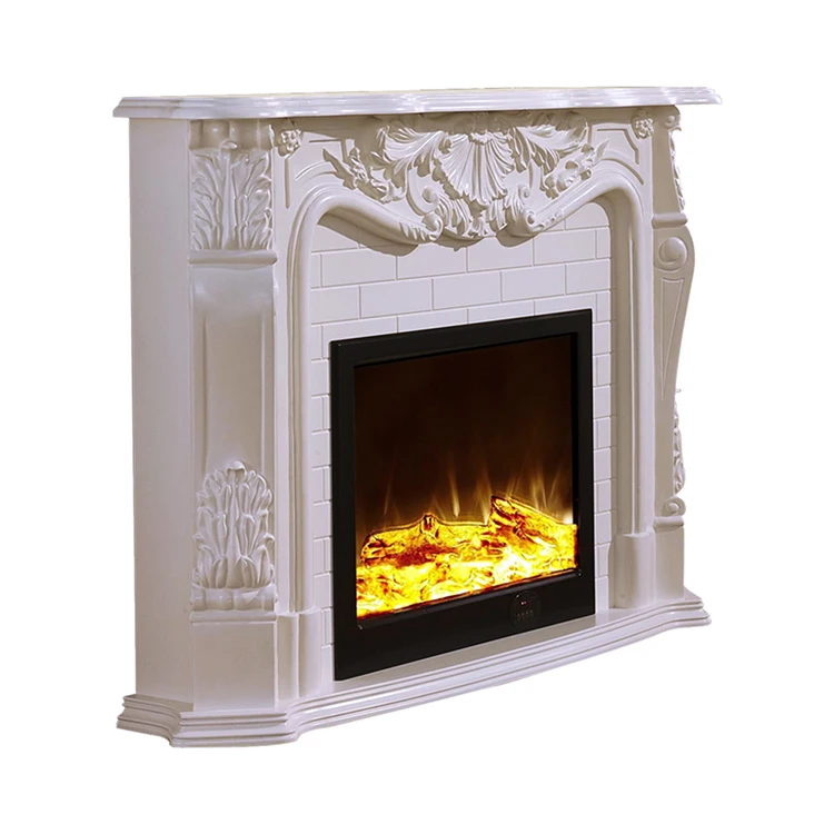 Remote Control Fireplace French Dark Mantel Stand Freestanding Fireplace Decorative Heating Fireplace Mantel Core