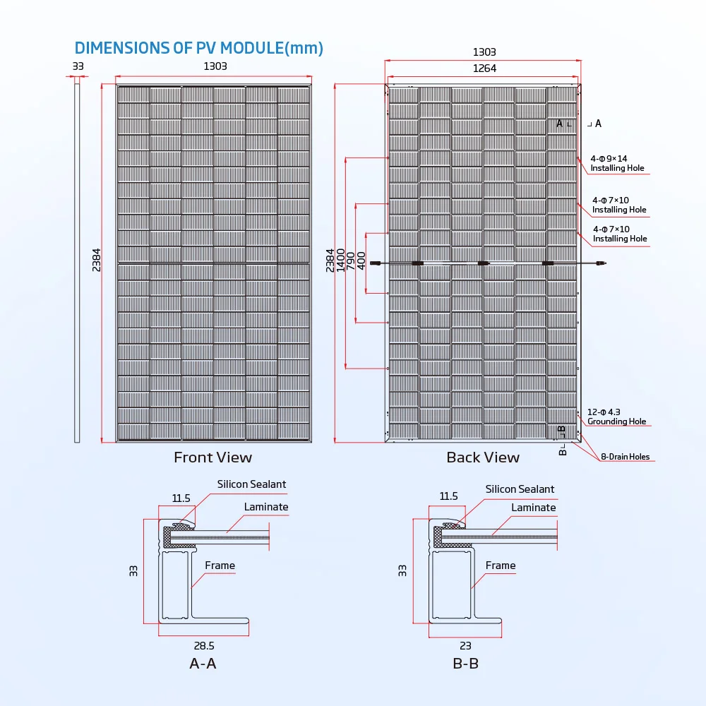 Trina Solar Panel Monocrystalline TOPCon N Type 695w 700w 705w 710w 715w 720w Bifacial Dual Glass Photovoltaic Solar Panel
