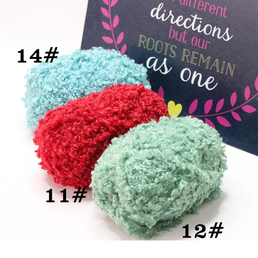 Charmkey Best price 100g 100% Polyester Fancy Feather Fluffy Teddy Yarn for Hand Knitting