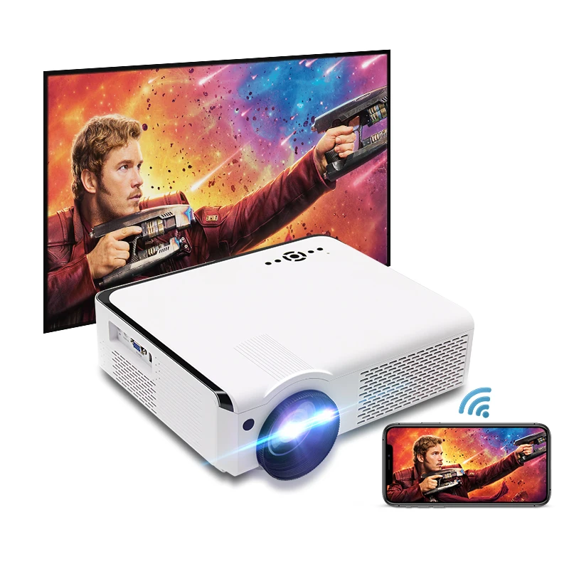 HOTACK D033 Android System Version WIFI Beamer Lcd FHD Portable Proyector 4K School Education High Lumens Projectors