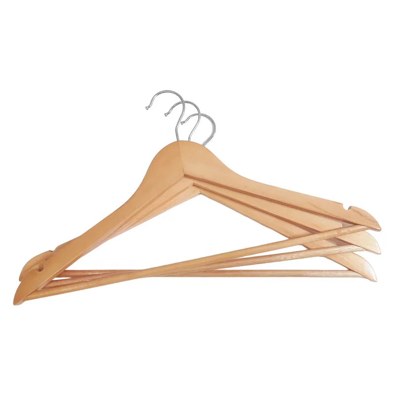 20 PACK Natural White Black Mahogany Wood Clothes Hangers Wooden Coat Hangers with Nonslip Notches