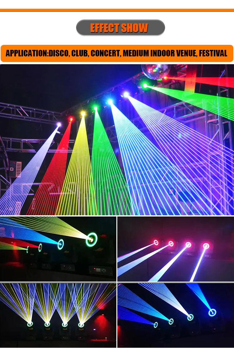 RGB лазер с движущейся головкой ILDA 3d полноцветный Luces для Dj анимации лазерный свет ночного клуба