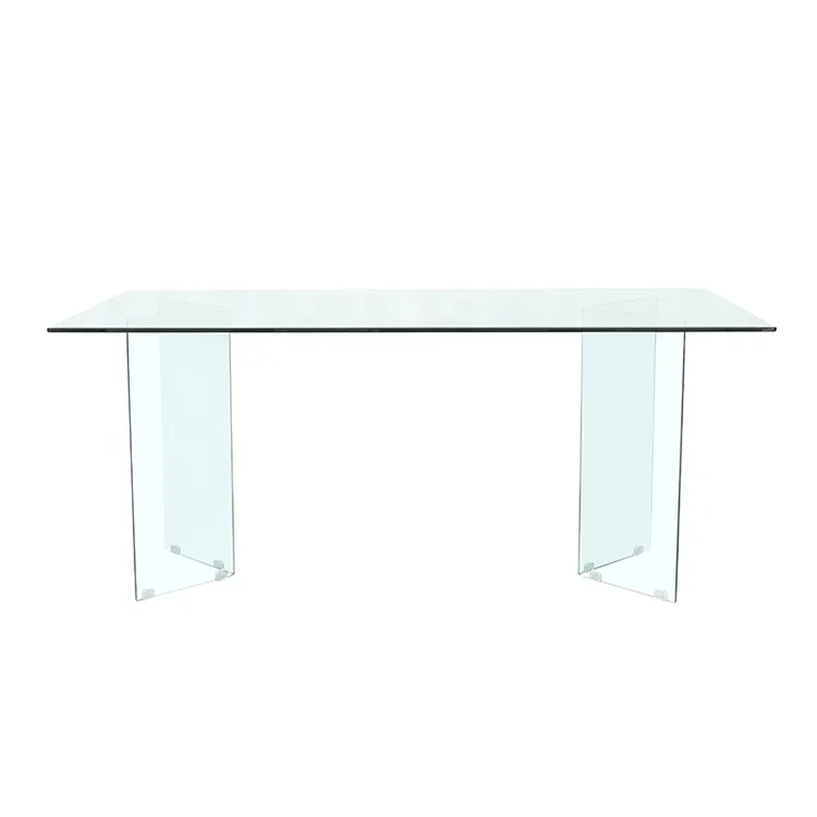New tempered glass clear coffee 10mm thickness tempered dining table modern