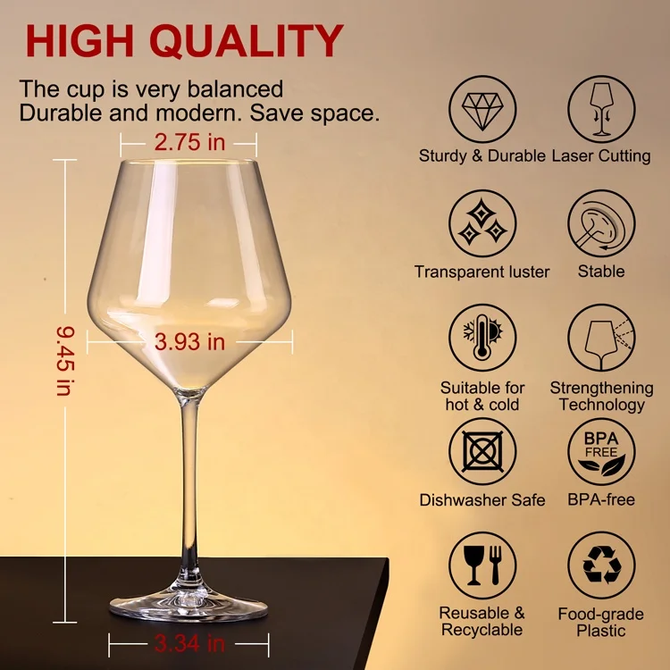 20oz Plastic Goblet Wedding Square Champagne Glasses Flute Wholesale Champagne Glass Plastic Wine Glass