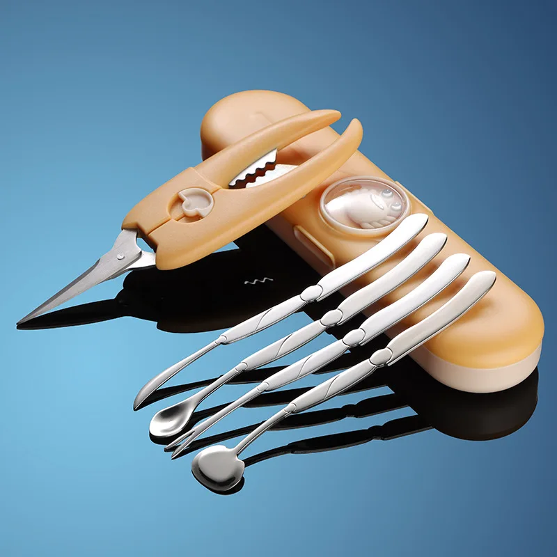 Seafood Tool Multifunction Lobster Crackers Picks Stainless Steel Seafood Crackers Crab Forks Crab Pliers