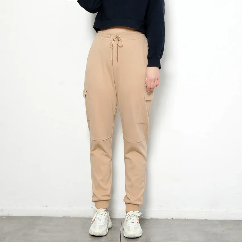 
2021 New Fashion Unisex Wholesale Custom Fashion Sweatpants Women Cargo Jogger Sweatpants With Pockets 