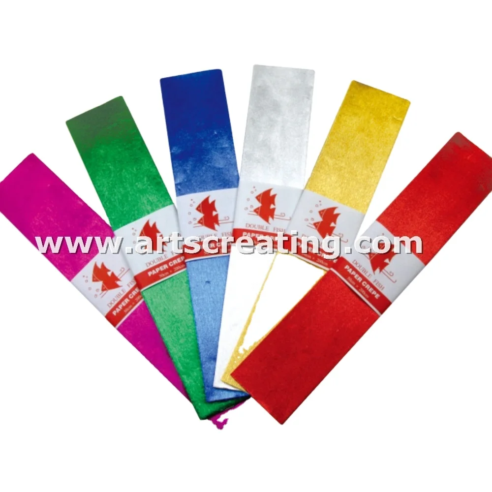 Metallic Aluminum Foil Crepe Paper for Wrapping