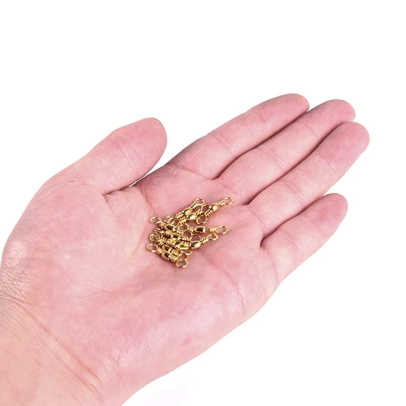 High Strength Fishing Tackle Accessories Heavy Duty Coast lock Gold Snaps Rotating Snap Connectors Strong Fishing Swivel