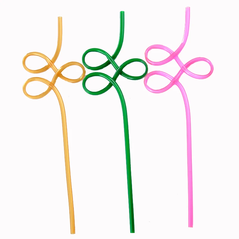 5*260mm Colorful Straw Crazy Curly Loop Coloured for Birthday Disposable Party Drinking Straws