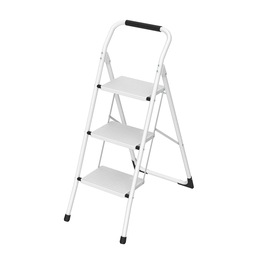 150kg load bearing indoor modern agility ladder wide step stainless steel folding step household ladders