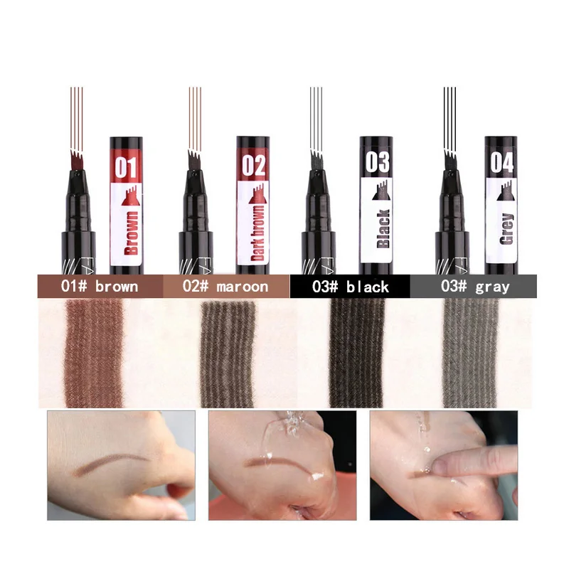 Hot Selling 6 Colors Make Your Own Logo Eyebrow Pencil Tattoo Waterproof Long Lasting Permanent Liquid Eyebrow Pen