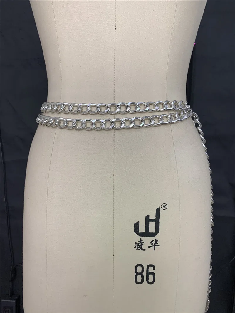  Crystal Beads Chain Bead Tie On Waist big chunky statement necklace Custom Rhinestone 12 Zodiac Letter body