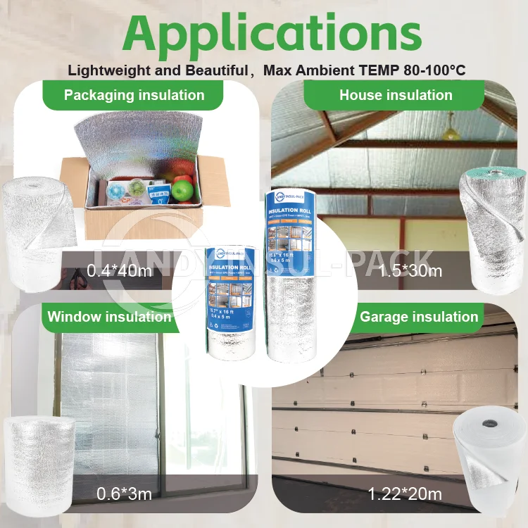 Roof Thermal Radiant Barrier Closed Cell Flexible Foam Aluminum Foil Insulation