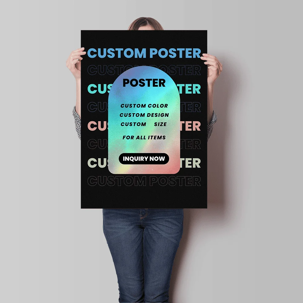 Wholesale Custom Paper Printing Wall Art Poster 50*70 Poster Color Advertising Flyer Poster