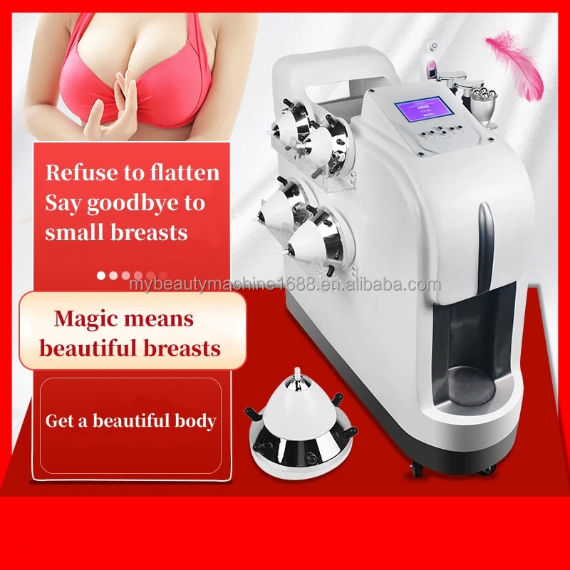Hot selling high quality Warm vibration rechargeable breast enhancer  breast massager