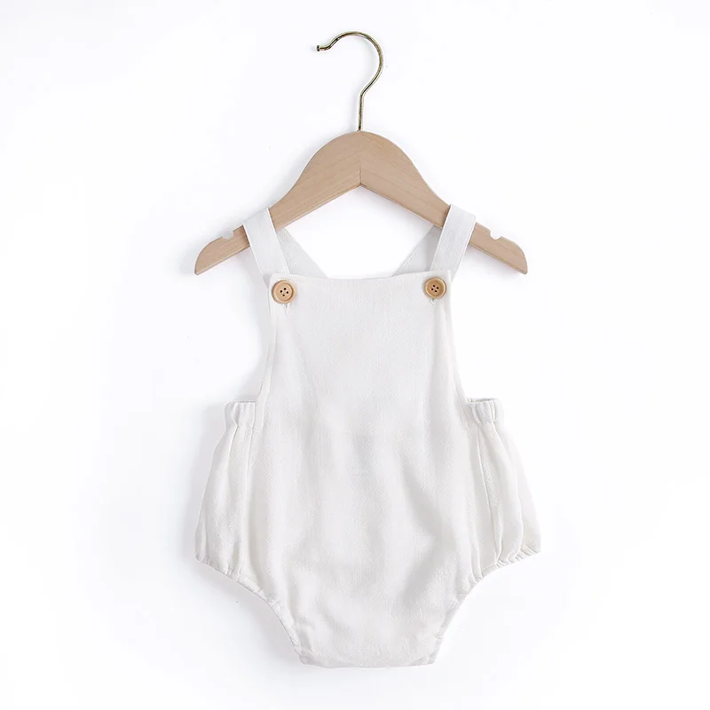 2021 New Born Baby Clothes Rompers Bodycon Romper Kids Girl Cotton Linen Striped Romper