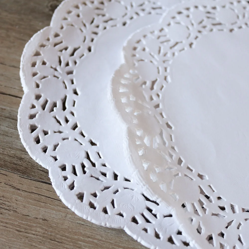 8.5' Disposable Paper Doilies Round Lace Paper Doilies Placemats Paper Mats