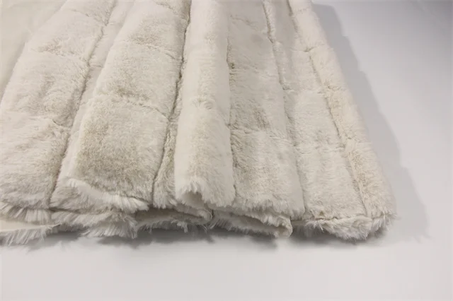 Embossing rabbit hair 2022 hot selling latest product thick lines 100% polyester sherpa fleece fabrics