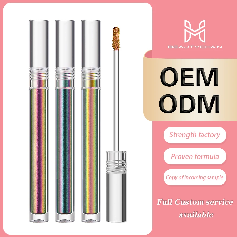 MLM Custom Makeup Vegan Cruelty-free Chameleon Optical High Pigment Multichrome Private Label Shimmer Liquid Eyeshadow
