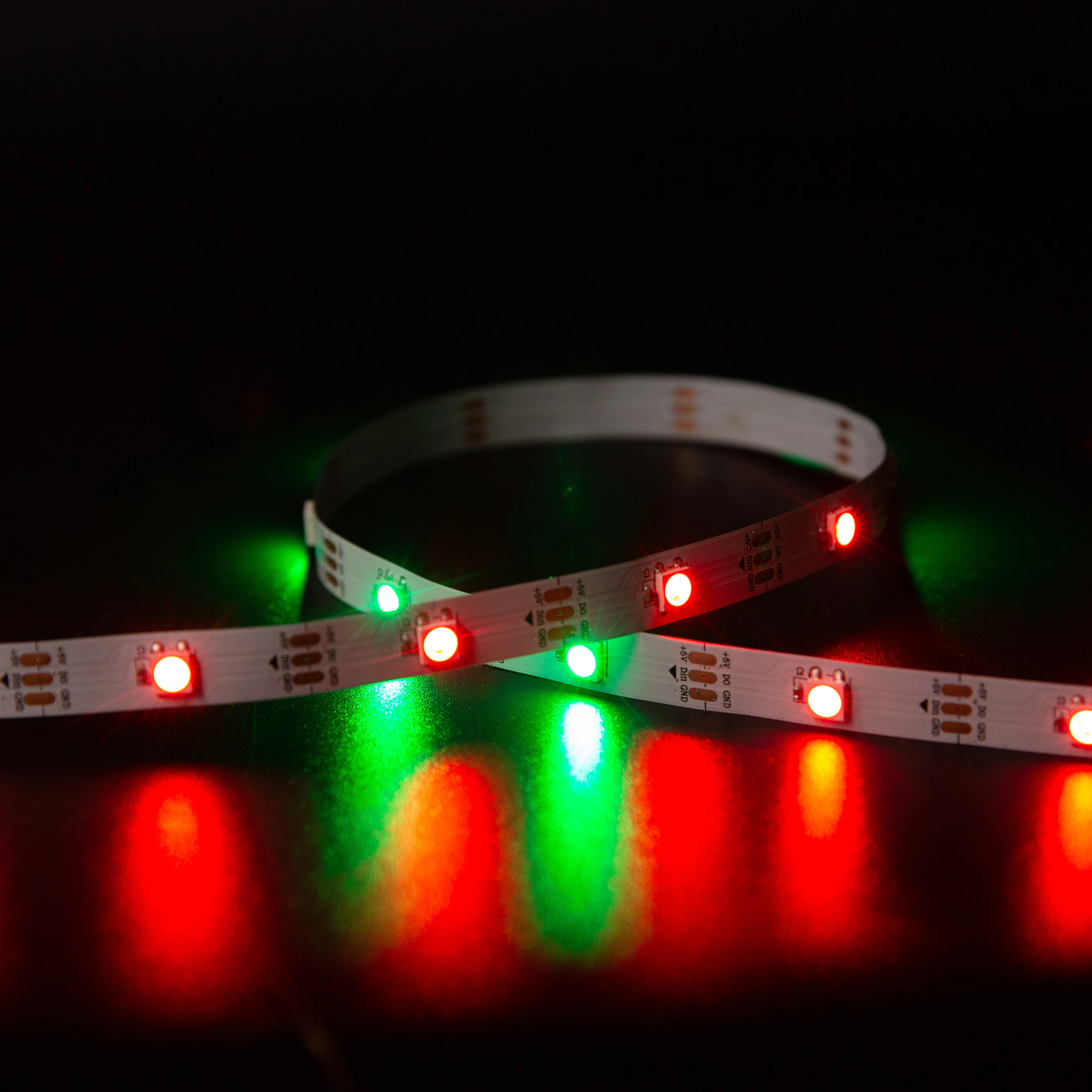 Glite IP20 Non-waterproof ws2812 RGB Pixel Strip 30LEDS/m 5050 SMD DC5V 2812 RGBIC Addressable Light Strip
