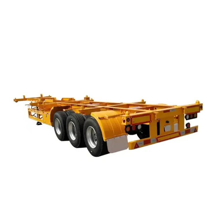 Vehicle Master 20 ft to 40 ft extendable sliding skeletal container chassis skeleton semi trailer