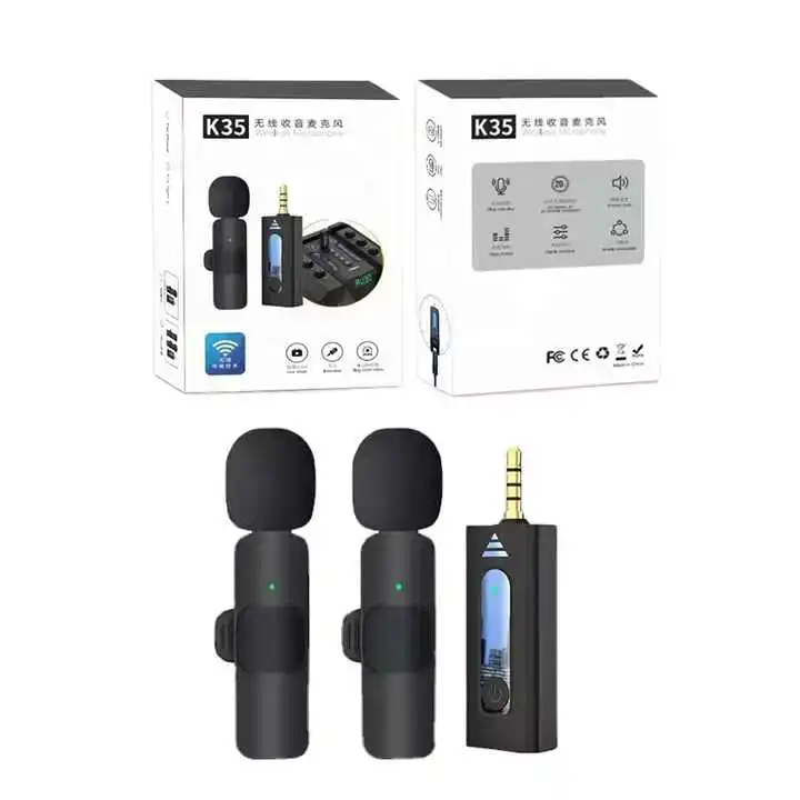 K35 беспроводной микрофон для Bt динамик камеры Lapel Microphone Mini Lavalier Mic