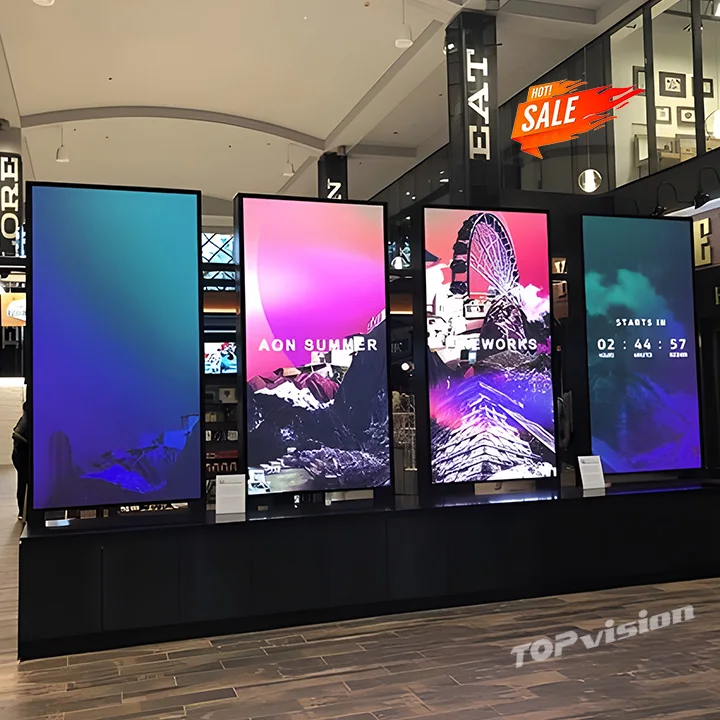 Topvision Pantalla Interior Backlight Frame 2meter Slim Light Box Frame Advertising Led Poster Display Screen