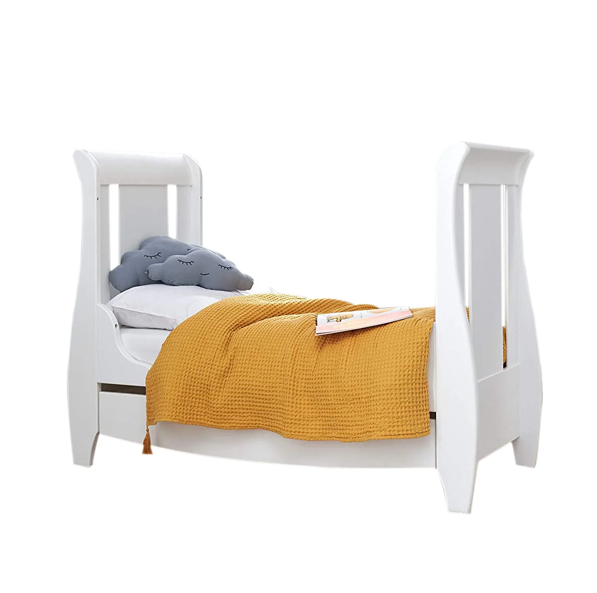 Wood Baby Cot Bed Toddler Bed Converts into a Junior Bed, dropside Mechanism 3 Adjustable Position