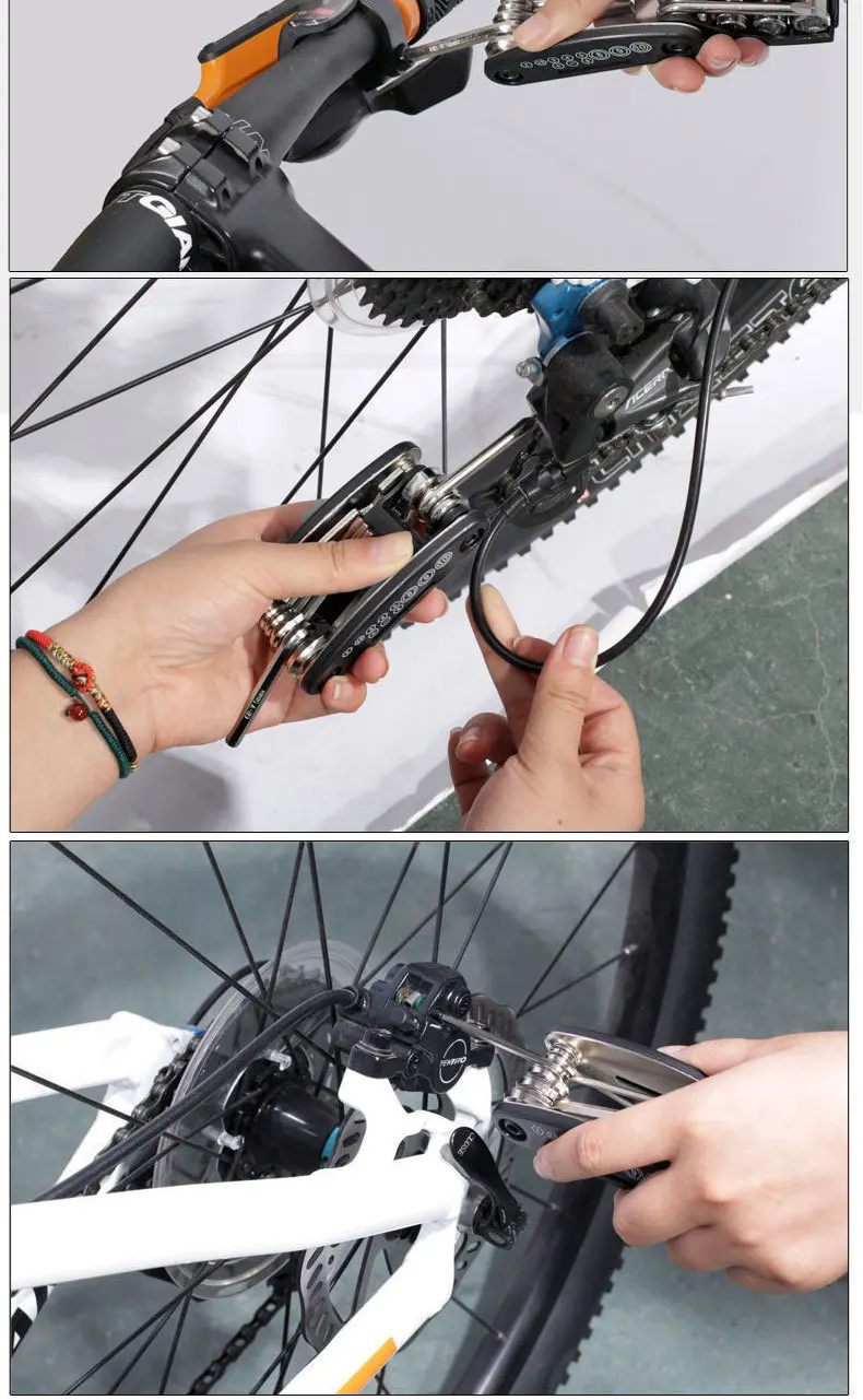 Multifunctional Bicycle Repair Tool Set Carbon Brush for Mountain Bike and Cycling Manufactured Bike Repair Kit