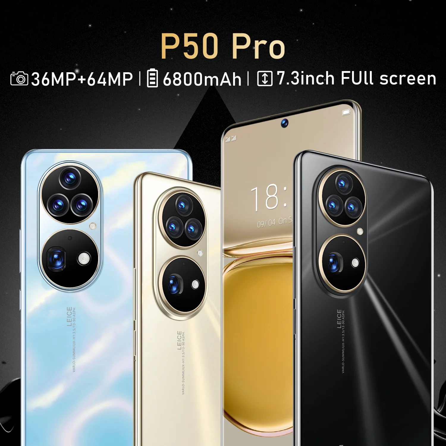 P50 Pro 7.3 Inch HD P50 Pro With Face ID LTE 4G Quad Core Ram 16GB ROM 1TB Mobile Phones Android 9.0 Mobile Phone