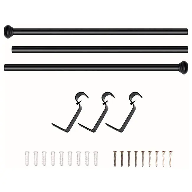 Factory Professional Custom Heavy Duty Metal Curtain Rods Modern Decorative Suitable For Home Windows