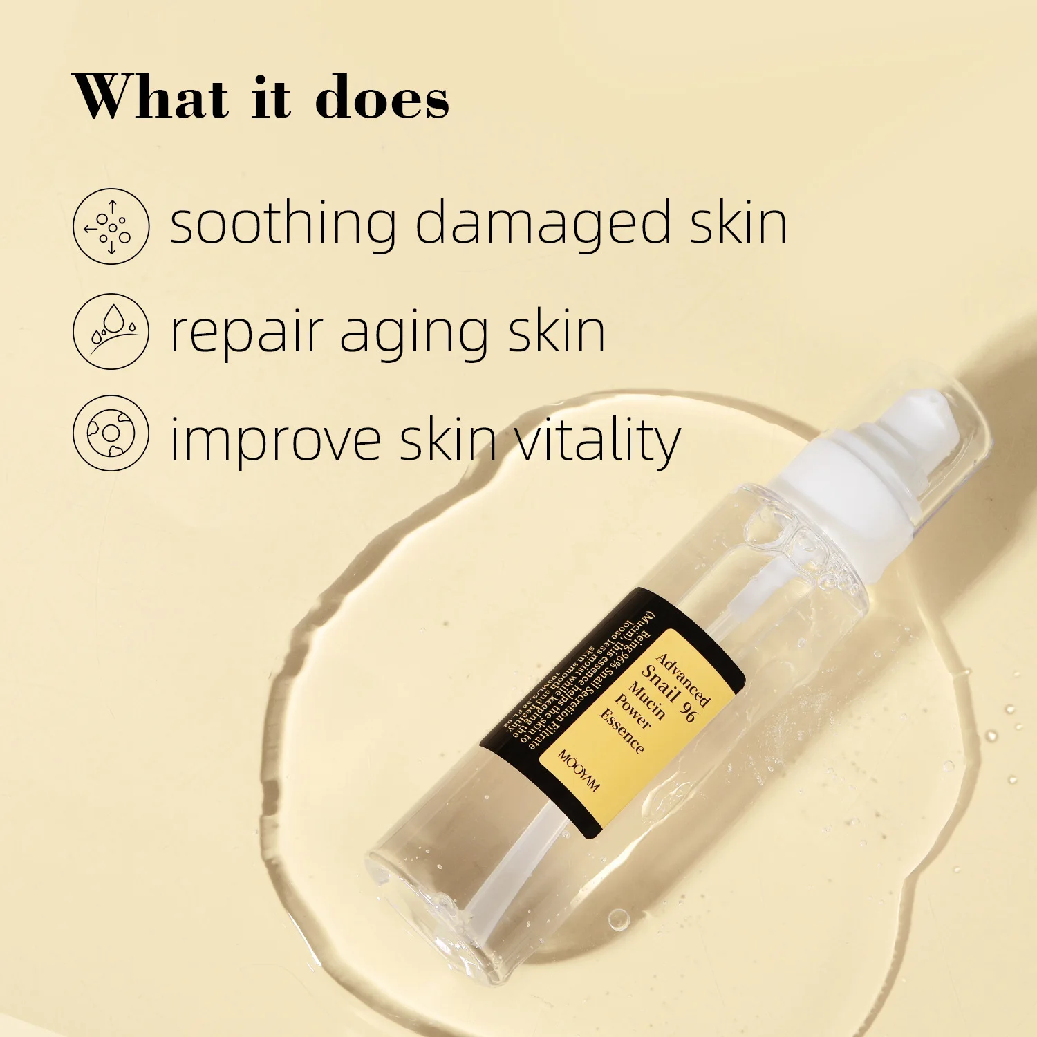 Advanced snail Essence original liquid moisturizing facial essence 100mL repair cochlea bovine essence wholesale price