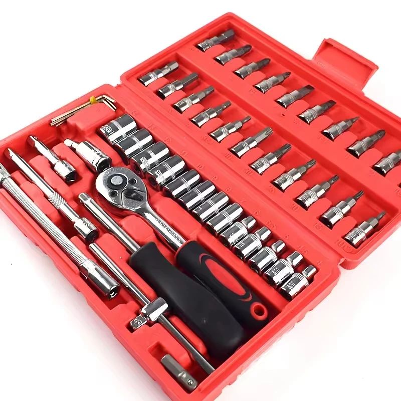 Professional Car Mechanic Tool Kit Portable Home hand Wrench Box Kit Combination OEM Support Tool Set