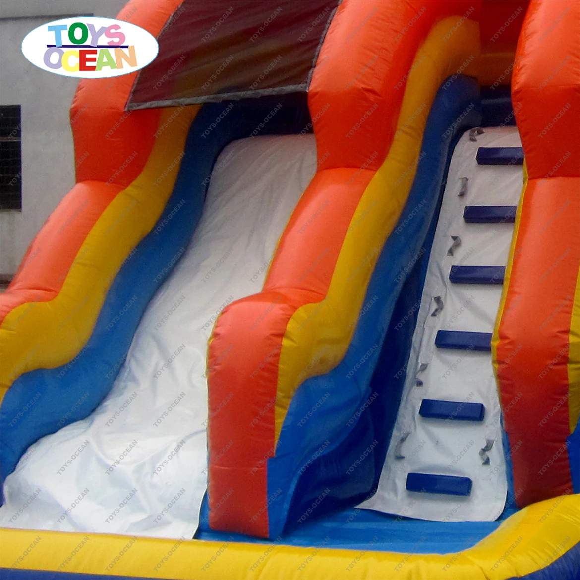 Детская надувная водная горка с бассейном, уличная игровая площадка