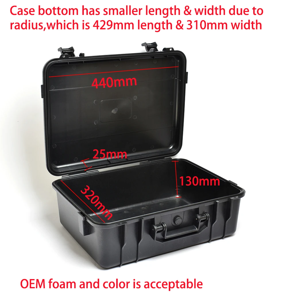 Waterproof case Plastic Protective Box With Lock Plastic Transport Box