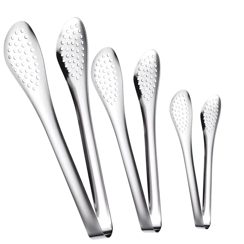 Wholesale 7/9/12 Inch Kitchen Buffet Party Catering Salad Cake Bread Serving Stainless Steel Tongs