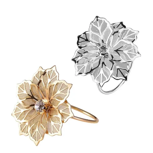 Декоративное кольцо для салфеток Bismillah, кольцо для салфеток, медные золотые кольца для салфеток с цветком