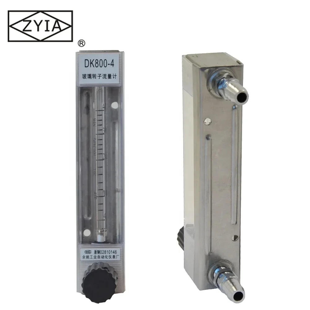 Variable area glass tube hose panel mount water flow control rotameter  flow meter for acid