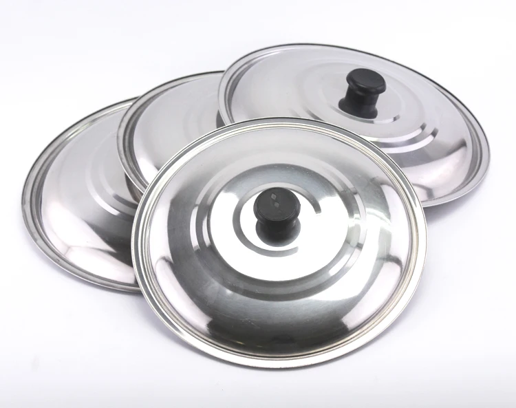 
Multi-specification frying pan cover 410 stainless steel cooking pot lids 