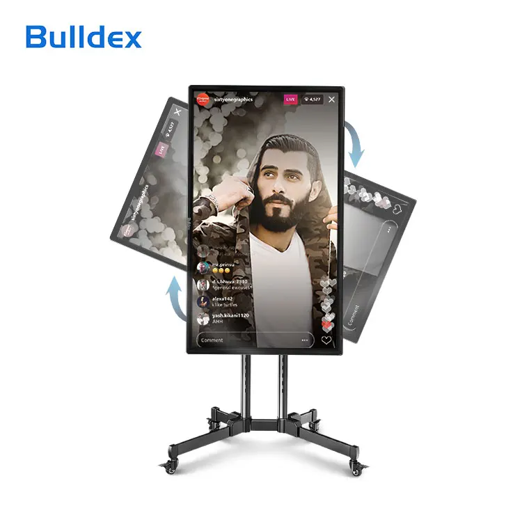 Bulldex 55 Inch Internet Internet Streaming Broadcast Mobile Live Broadcasting Equipments Stand Live Interactive Screen