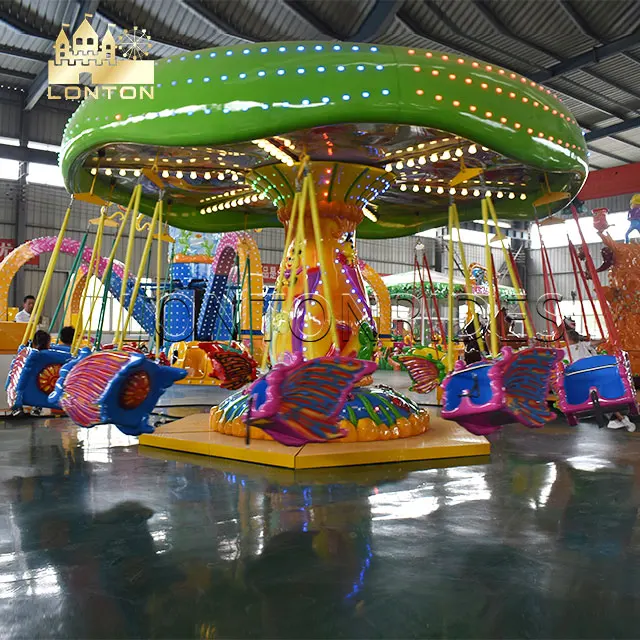 
Kids amusement park games colorful flying chair rides for sale 
