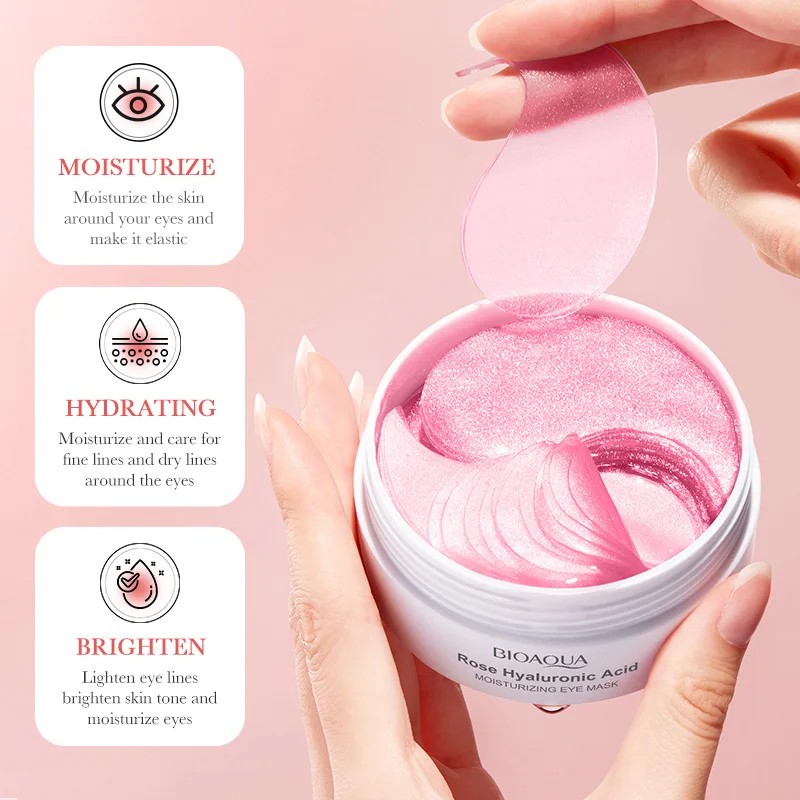 Wholesale BIOAOUA Rose Cotton eye Mask Hydrates and moisturizes eye mask to improve dark circles and eye lines