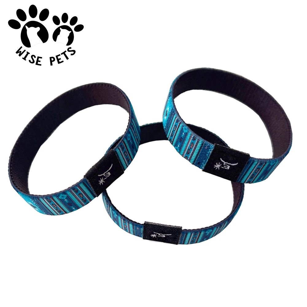 Heat transfer printed fabric elastic wrist band nfc wristband kids party pulsera elastica polyester cheapest stretch bracelets