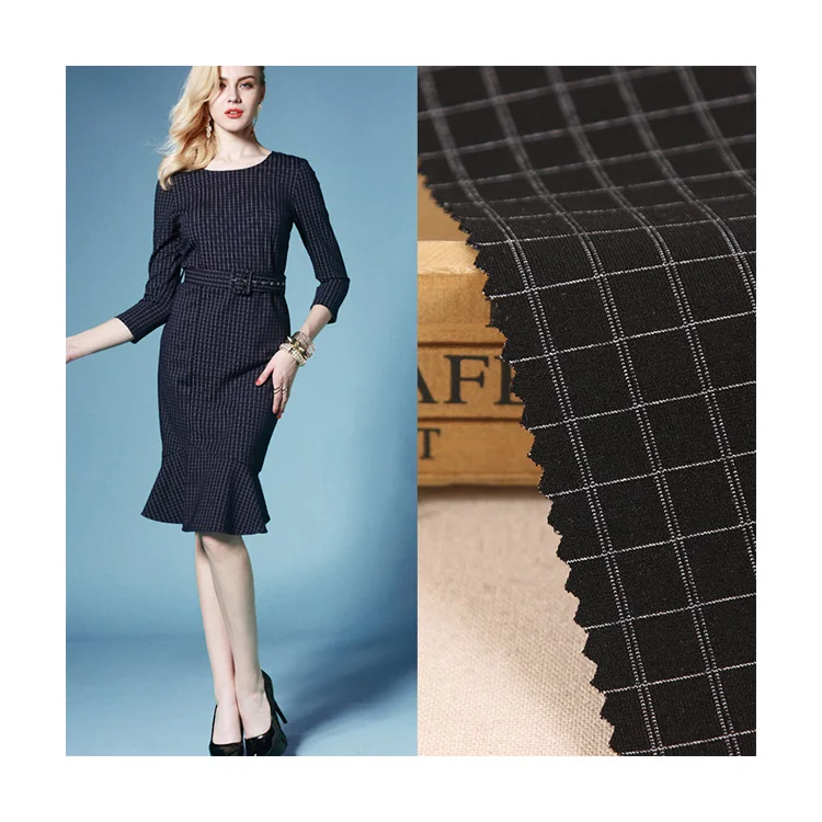 Wholesale NR casual suit fabric Plaid Roman fabric for dress suit (1600539309986)