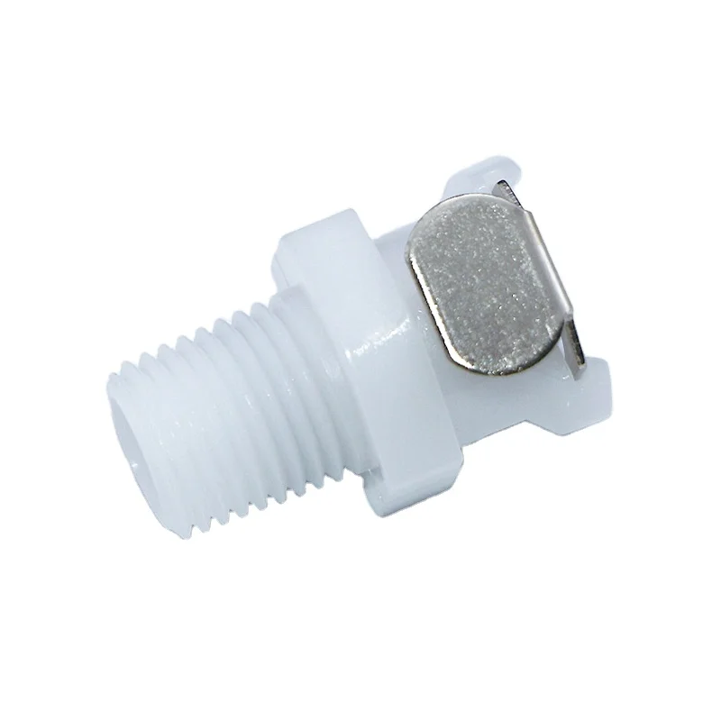 POM 1/8NPT 1/8BSPT 1/4 NPT In-Line Pipe Thread Shut Off Valved CPC Threaded Adapter Quick Disconnect NPT Pipe Threaded Coupling