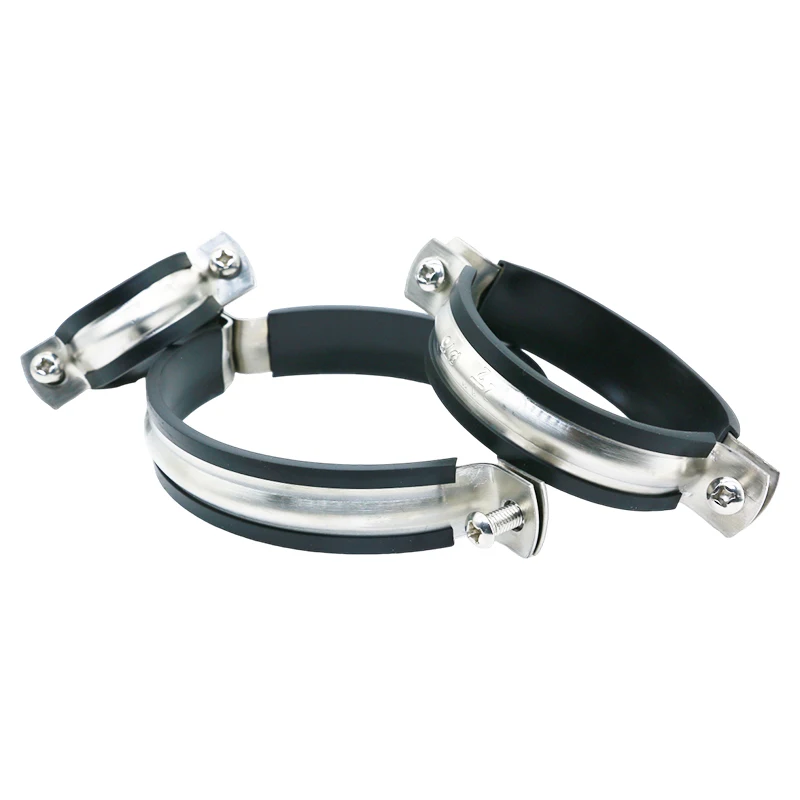Heavy Duty Pipe Support Rubber Lined Hose Clamp Of Quick Release Fixing Pipe Clamps
