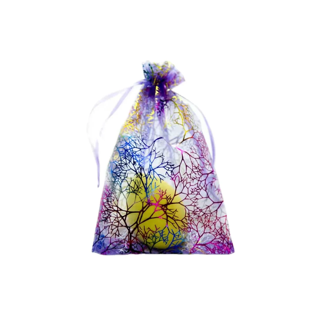 Colourful coral 9* 12cm packing bags Wholesale custom Organzene bags for Christmas gifts